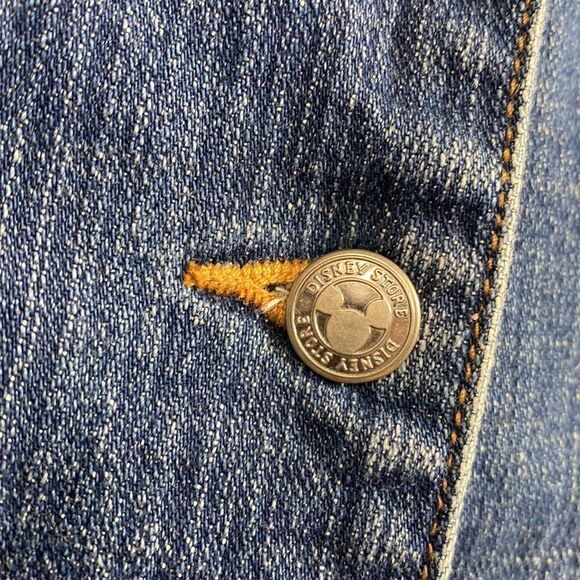 Disney Store Tinker Bell Denim Jacket Womens Size L Embroidered Fairycore Y2K - Picture 10 of 13